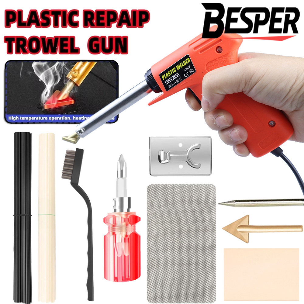 Soldering Iron Kit - ชุดเชื่อมพลาสติก 2-in-1 ขายดี เครื่องเชื่อมพลาสติก ชุดซ่อมแซม เครื่องมือบัดกรีไฟฟ้า