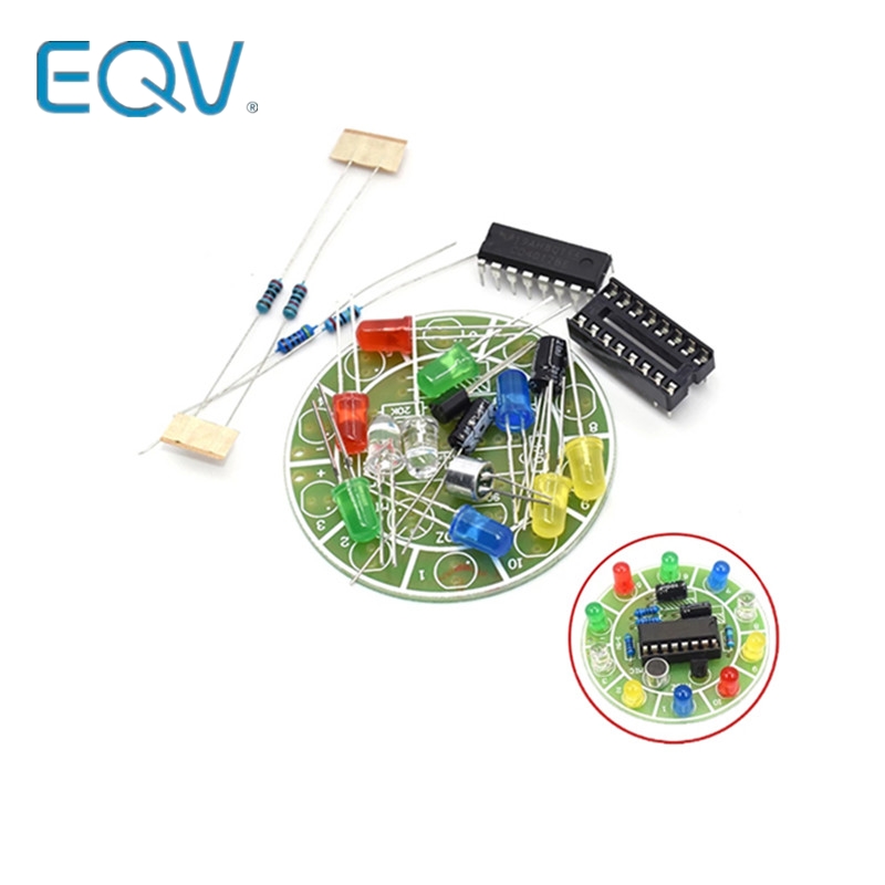 Diy Electronics Gadget - CD4017สีสันควบคุมเสียงไฟLEDหมุนชุดอิเล็กทรอนิกส์การผลิตDiyชุดอะไหล่นักเรียนห้องปฏิบัติการ