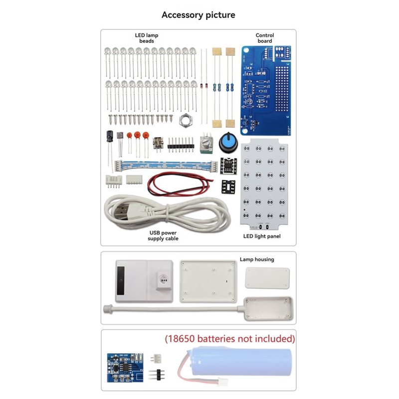 Diy Electronics Table - AYHF NE555 PWM วงจร LED ชุดโคมไฟตั้งโต๊ะ
