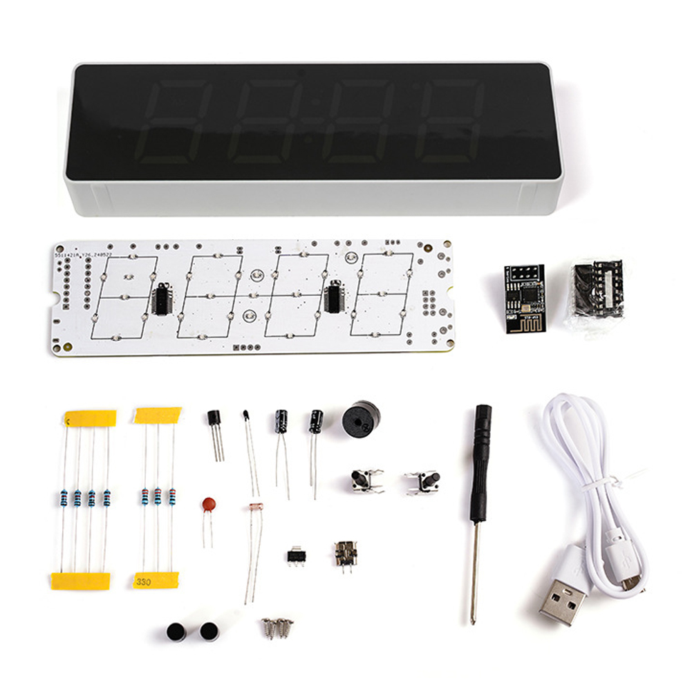 Diy Electronics For Beginners - ESP8266 IOT ชุดนาฬิกา WiFi สีสันสดใส, นาฬิกาอิเล็กทรอนิกส์อัจฉริยะ