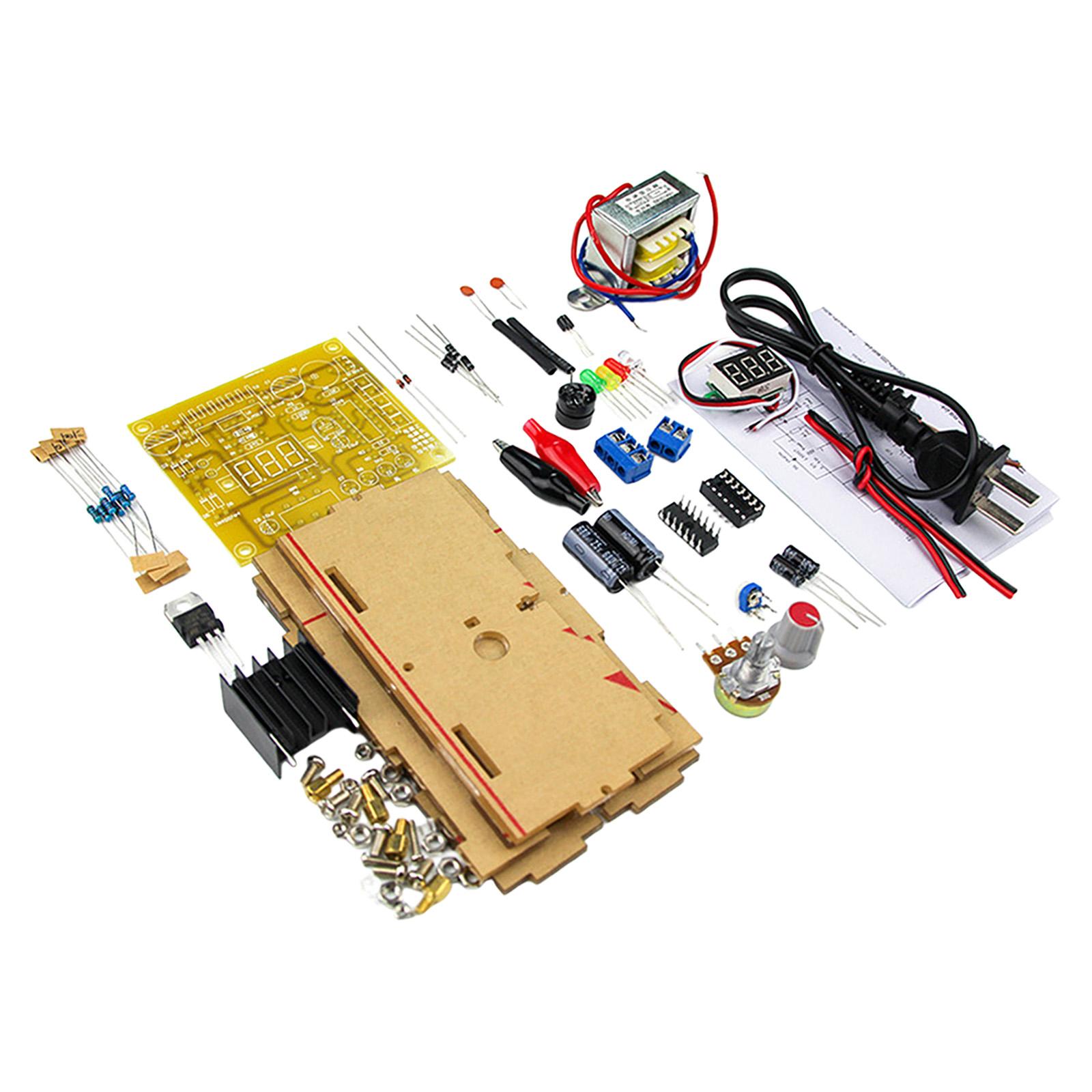 Diy Electronics Workshop - บอร์ดจ่ายไฟแบบปรับได้ LM317 ชุดควบคุมแรงดันไฟฟ้า DIY ชิ้นส่วนอิเล็กทรอนิกส์สำหรับซ่อมแซมและงานฝีมือ