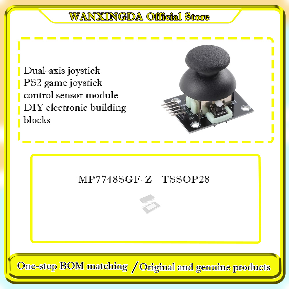 Diy Electronics Logo - MP7748SGF-Z MP7748S จอยสติ๊กแบบสองแกน PS2 จอยสติ๊กเกมโมดูลควบคุม DIY