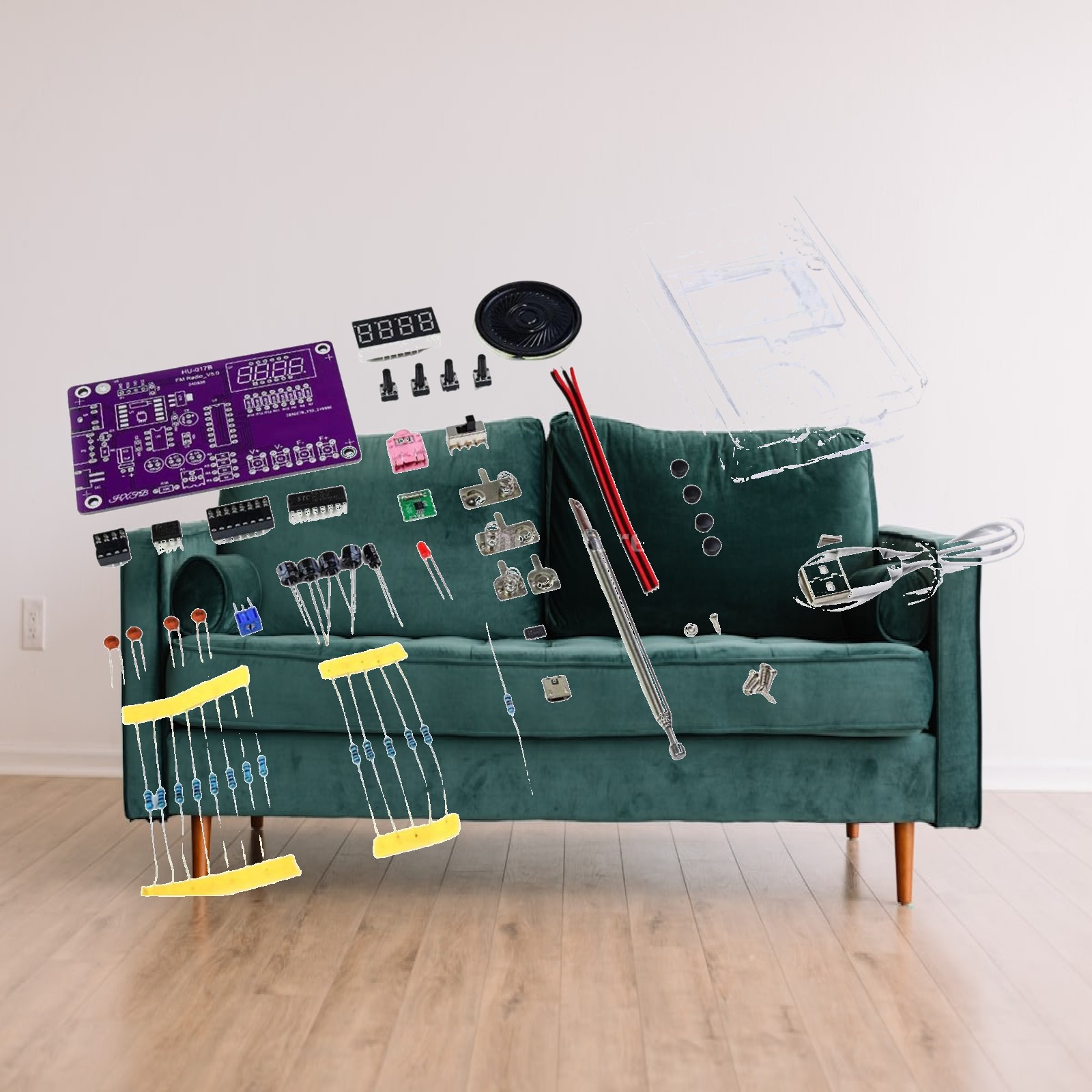 Diy Electronics Projects For Adults - ชุดวิทยุ FM ชุดอุปกรณ์บัดกรีอิเล็กทรอนิกส์ ชุดงานอดิเรก DIY โครงการโรงเรียน