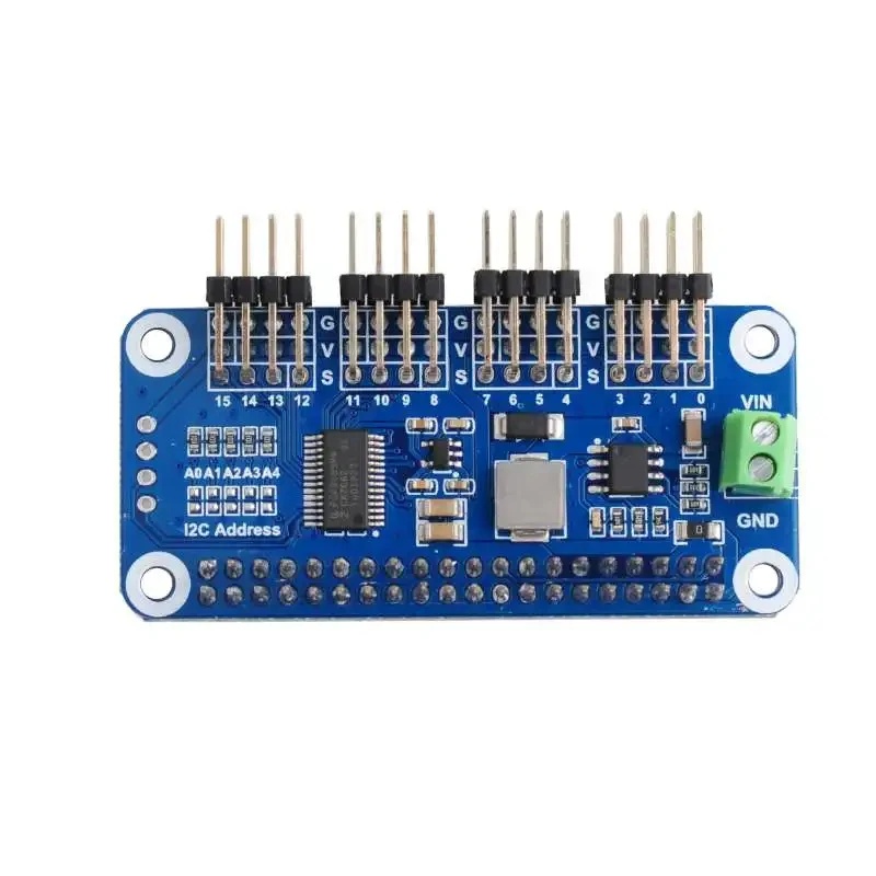 Raspberry Pi Zero - 16 ช่อง PWM เซอร์โวมอเตอร์ไดร์เวอร์ HAT โมดูลบอร์ดขยายชิลด์ราสเบอร์รี่