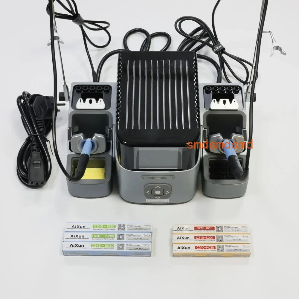 Soldering Iron Kit - สถานีบัดกรีอัจฉริยะแบบสองช่องสัญญาณ T420D พร้อมด้ามจับ T245/T210/T115 และชุดหัวแร้งบัดกรี