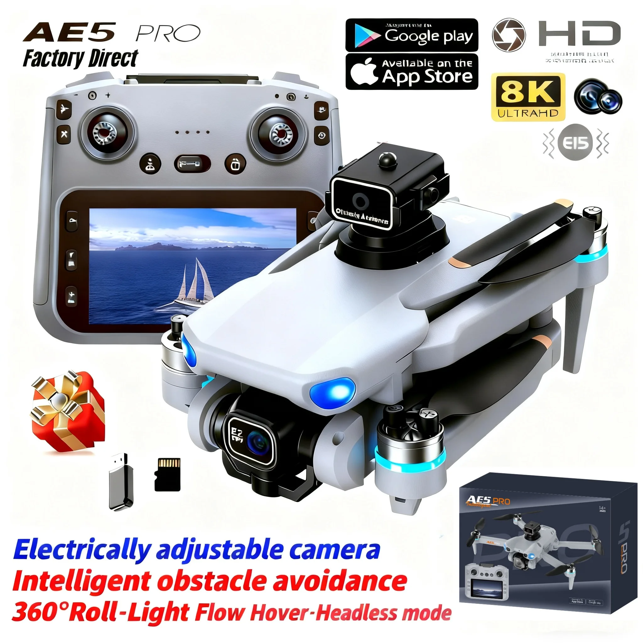 Diy Drone Electronics Kit - โดรน AE5 Pro 8K HD หน้าจอ