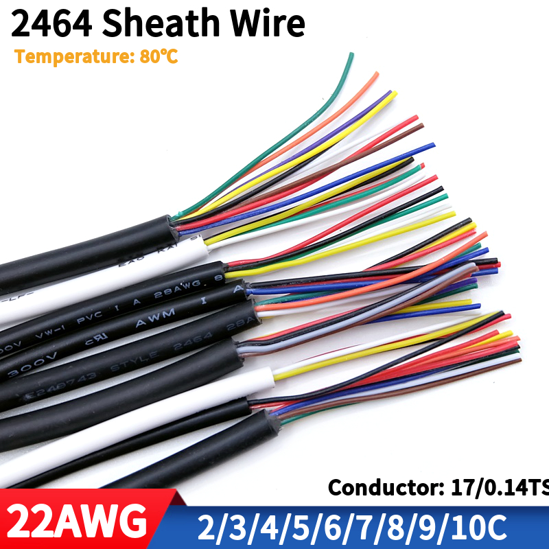Diy Electronics Audio - ทองแดงลวด 22AWG PVC Sheathed ฉนวนกันความร้อน 2