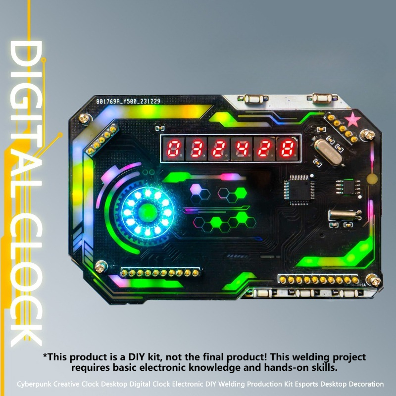 Diy Electronics Table - DIY นาฬิกาตั้งโต๊ะชุดนาฬิกาดิจิตอลชุดเชื่อมอิเล็กทรอนิกส์การออกแบบสร้างสรรค์นาฬิกาตั้งโต๊ะย้อนยุคนาฬิกาตั้งโต๊ะในห้องนอนนาฬิกาตกแต่ง