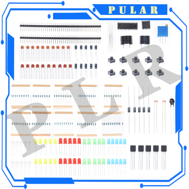 Diy Electronics Basics - ชุดสตาร์ตเตอร์พื้นฐานสำหรับ Arduino Uno MEGA2560ราสเบอร์รี่ Pi พร้อมตัวต้านทานตัวเก็บประจุแบบ