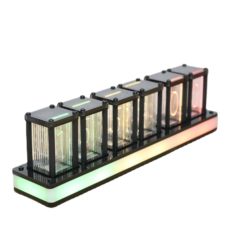 Diy Electronics Table - นาฬิกาตั้งโต๊ะ LED แบบดิจิทัลเงียบตั้งโต๊ะ RGB หลอดเรืองแสงแบบ DIY
