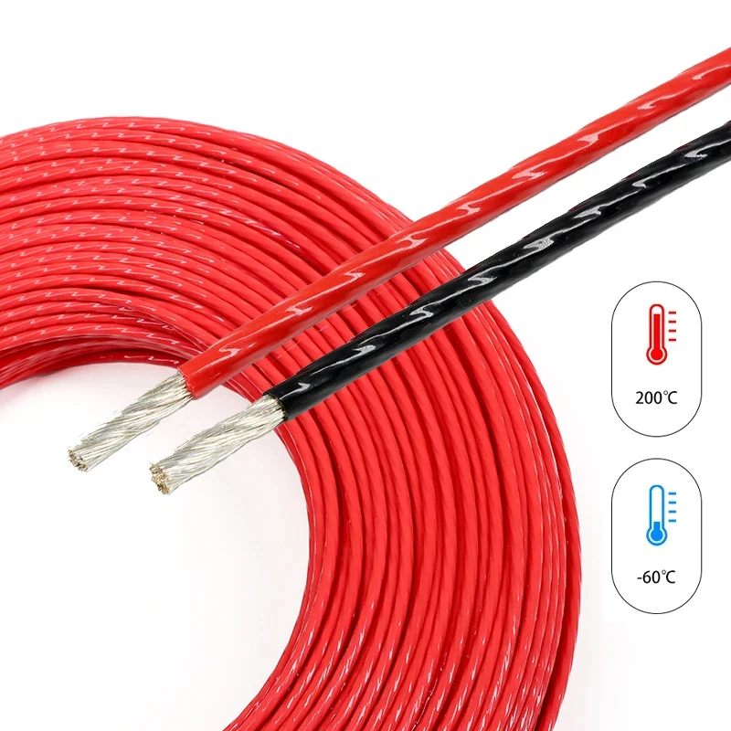 30 ~ 10AWG สีแดง/สีดํา PTFE เง - Diy Electronics Audio บทวิจารณ์และราคา