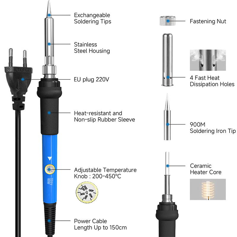 ชุดหัวแร้งบัดกรีไฟฟ้าปรับอุณหภ - Soldering Iron Kit บทวิจารณ์และราคา