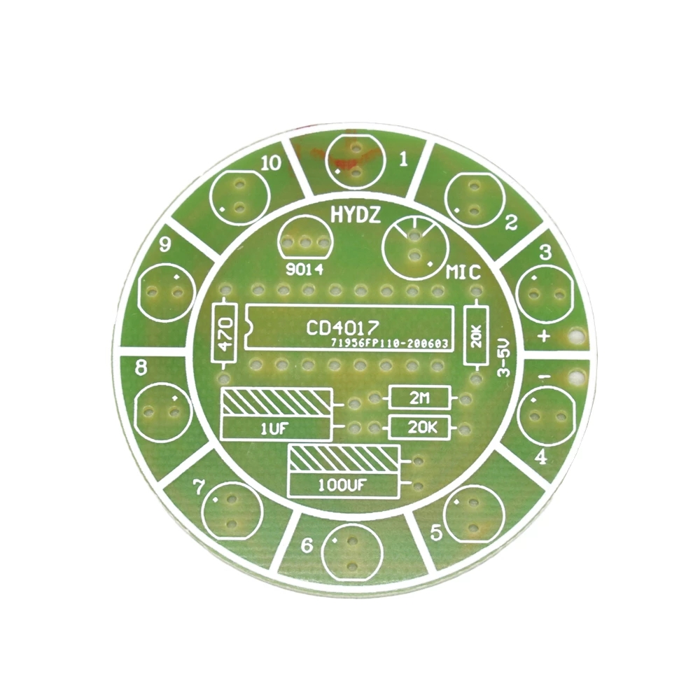 CD4017สีสันควบคุมเสียงไฟLEDหมุ - Diy Electronics Gadget บทวิจารณ์และราคา