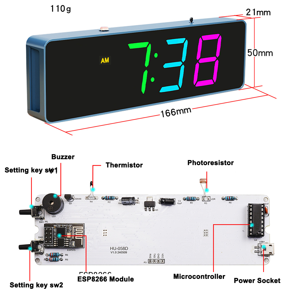 ESP8266 IOT ชุดนาฬิกา WiFi สีส - Diy Electronics For Beginners บทวิจารณ์และราคา