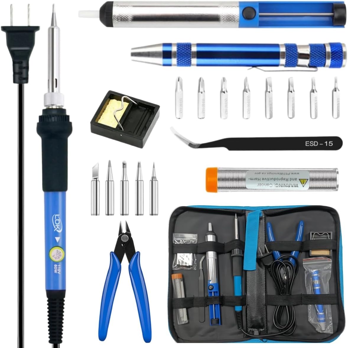 ชุดหัวแร้งบัดกรี 60W ปรับอุณหภ - Soldering Iron Kit บทวิจารณ์และราคา
