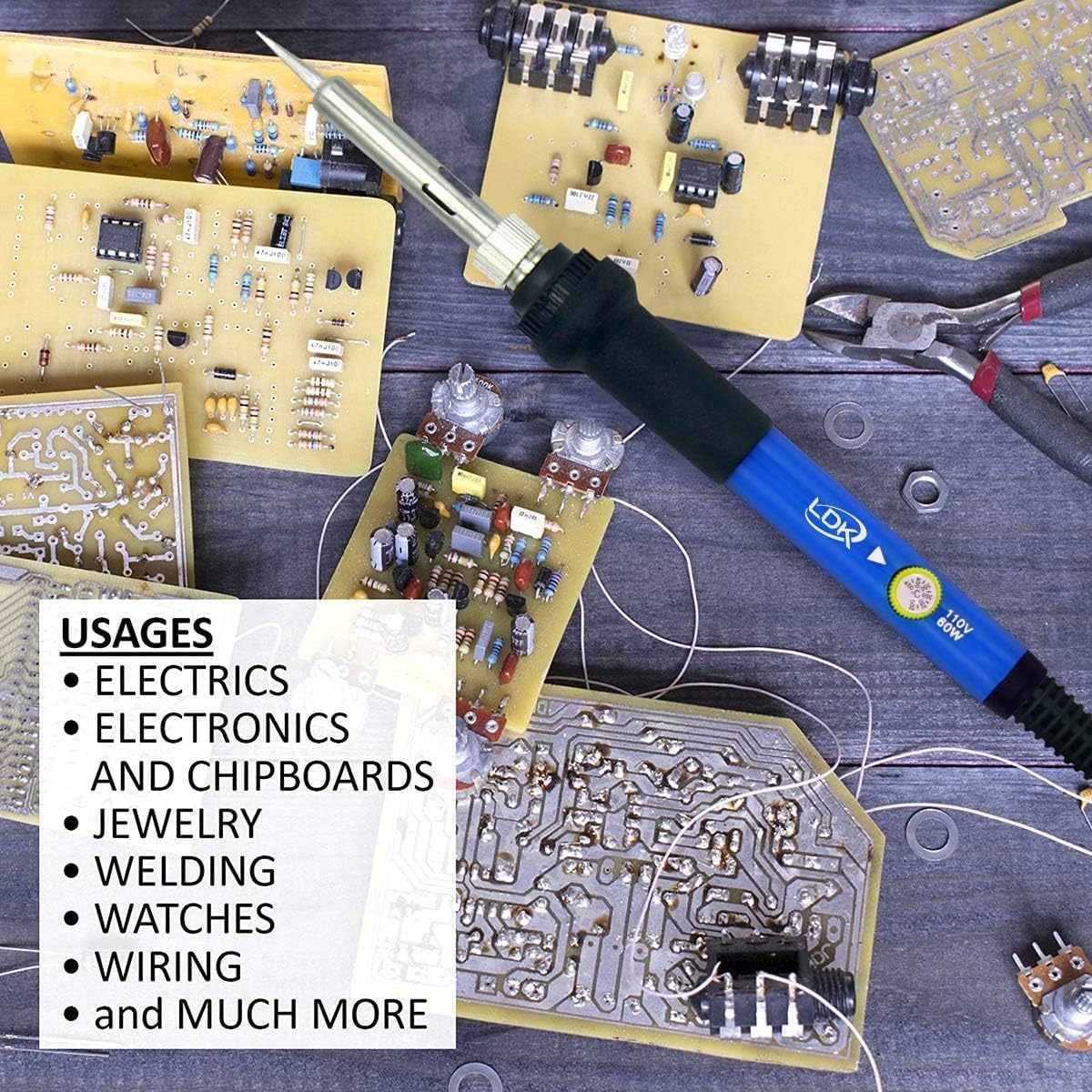 ชุดหัวแร้งบัดกรี 60W ปรับอุณหภ - Soldering Iron Kit บทวิจารณ์และราคา