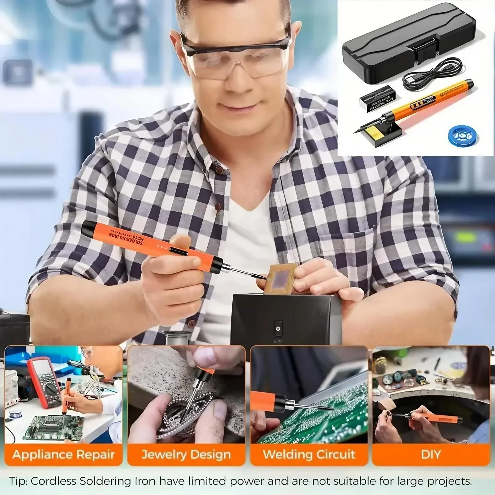 หัวแร้งบัดกรีขนาดเล็กแบบชาร์จไ - Diy Electronics Bench บทวิจารณ์และราคา