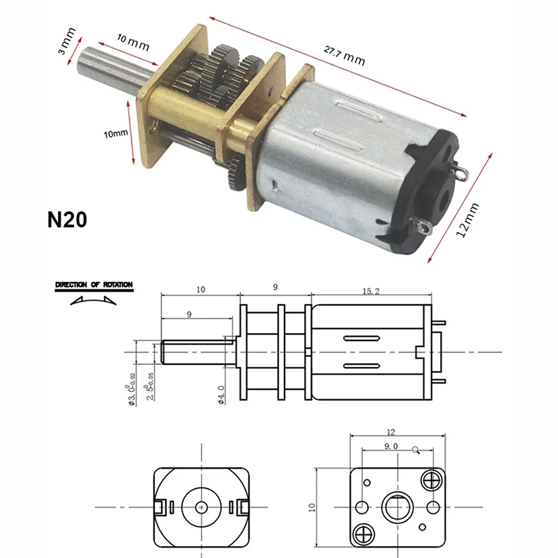 6V 12V 15-6000RPM GA12-N20 DC  - Diy Boat Electronics บทวิจารณ์และราคา
