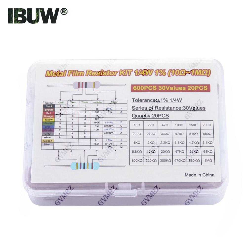ชุดตัวต้านทานฟิล์มโลหะ 600 ชิ้ - Diy Electronics For Beginners บทวิจารณ์และราคา