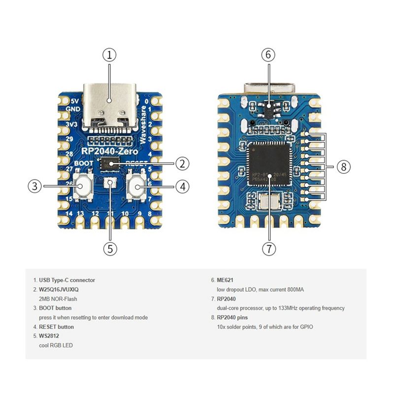 AT82-RP2040-Zero บอร์ดพัฒนาไมโ - Raspberry Pi Zero บทวิจารณ์และราคา