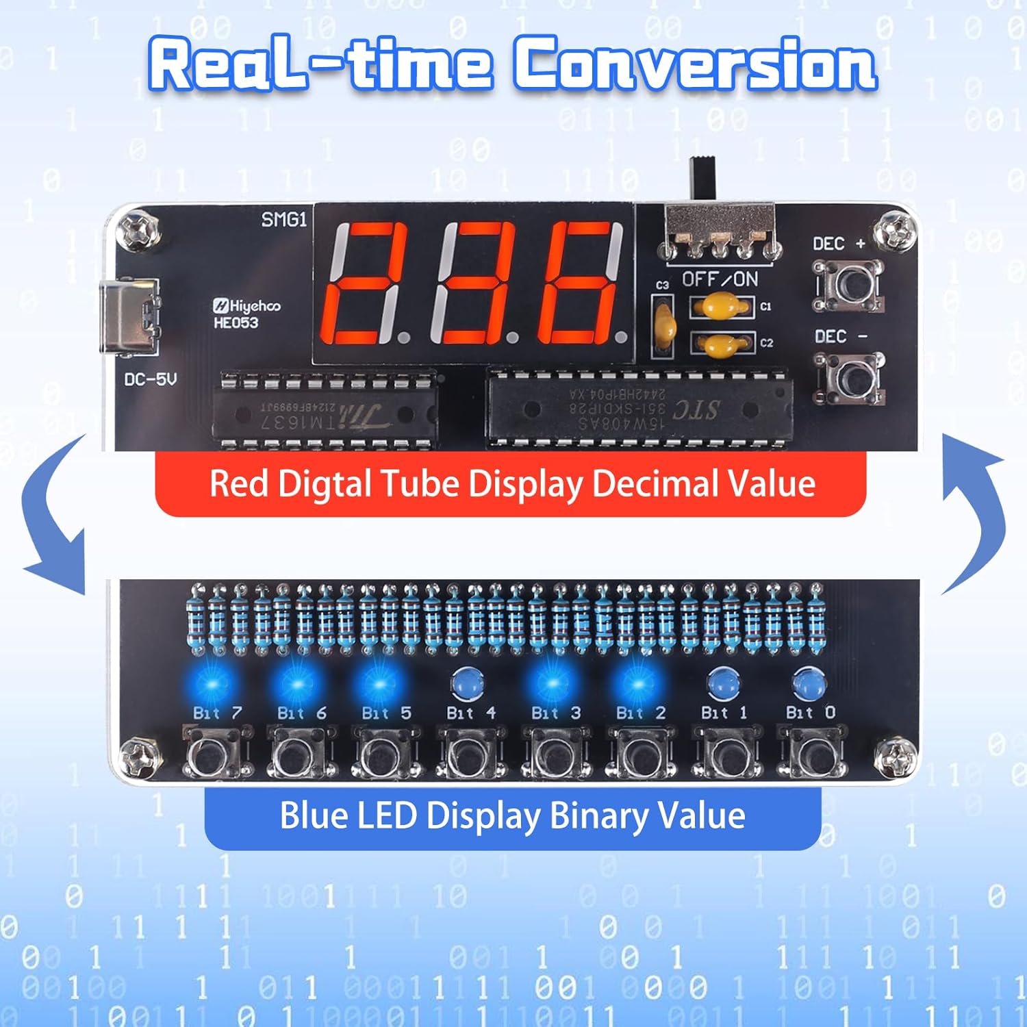 DIY ชุดอิเล็กทรอนิกส์ Binary t - Diy Electronics Projects For Adults บทวิจารณ์และราคา