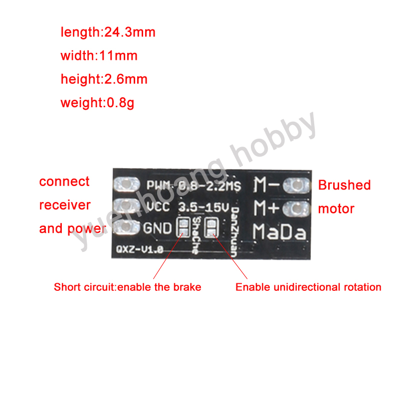 1PC 3.5-15V แปรง ESC 2-way DC  - Diy Boat Electronics บทวิจารณ์และราคา