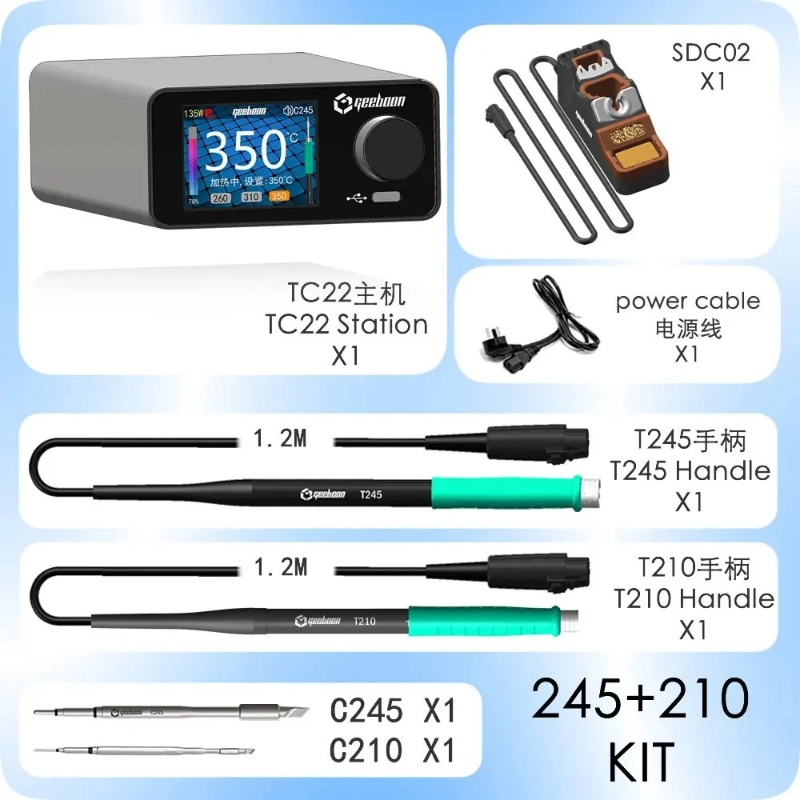 ชุดสถานีบัดกรี GEEBOON TC22 24 - Soldering Iron Kit บทวิจารณ์และราคา