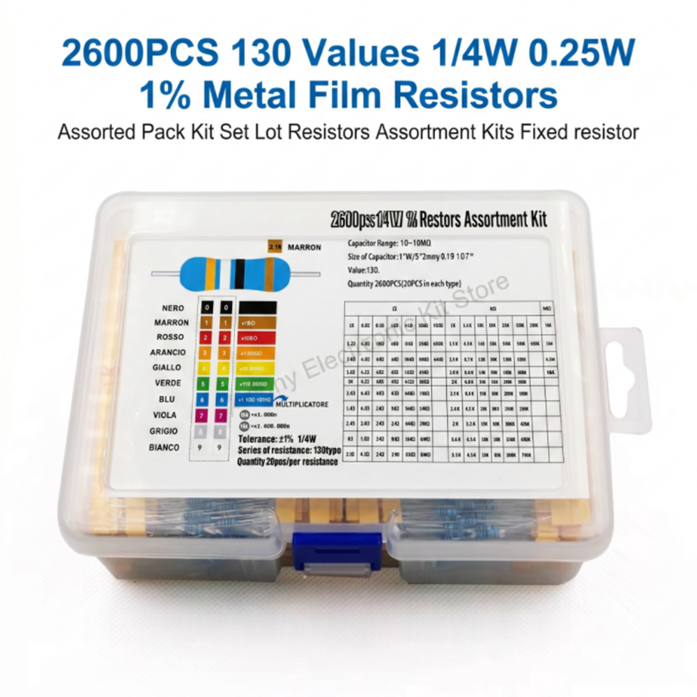 ตัวต้านทานฟิล์มโลหะ 2600 ชิ้น  - Diy Electronics For Beginners บทวิจารณ์และราคา