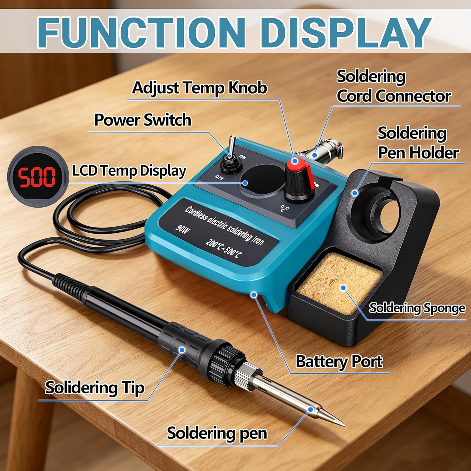 ชุดหัวแร้งบัดกรีไร้สาย LED ดิจ - Soldering Iron Kit บทวิจารณ์และราคา