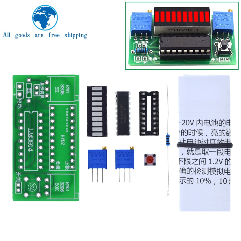LM3914 10 Segment 3.7V 12V แบต - Diy Electronics Test Equipment บทวิจารณ์และราคา