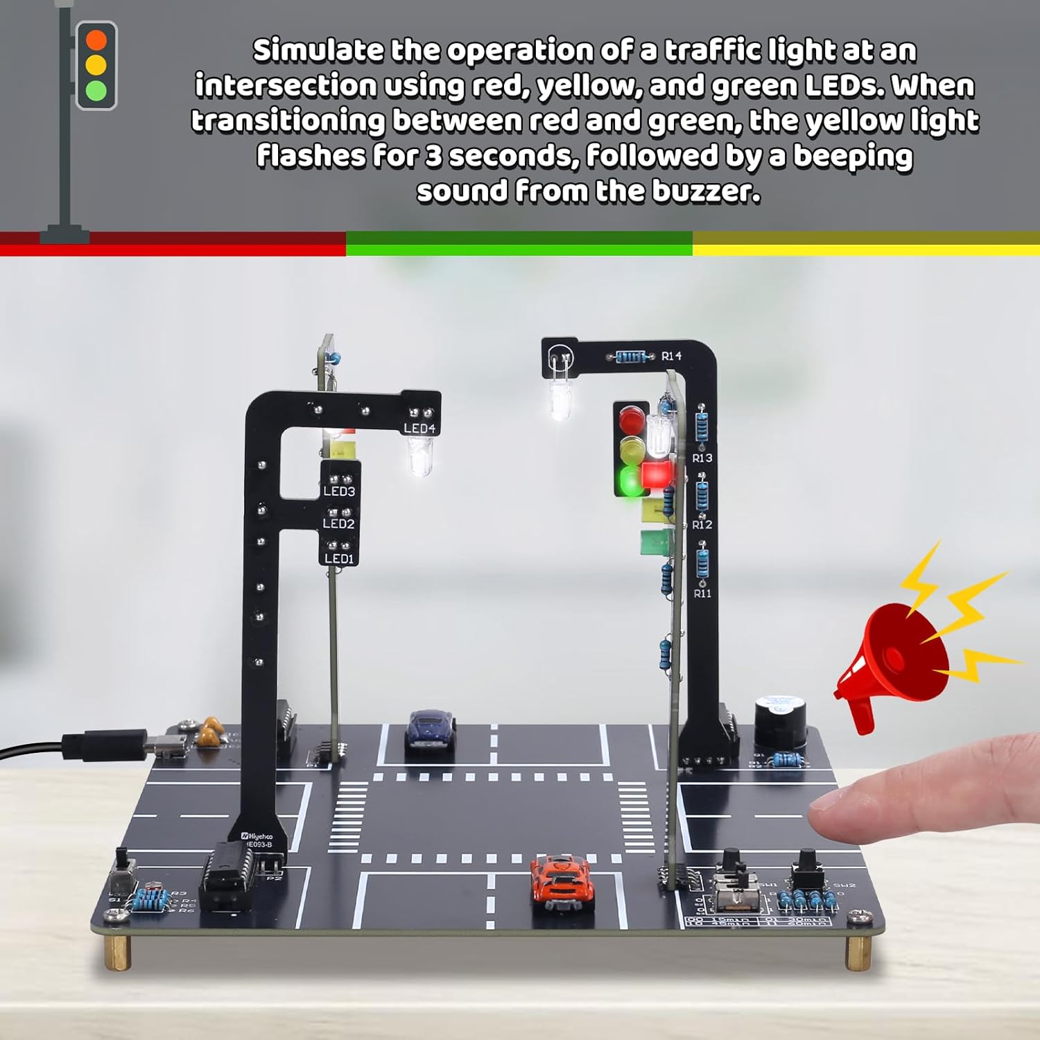 ชุดจำลองสัญญาณไฟจราจรพร้อมเสีย - Diy Electronics Projects For Adults บทวิจารณ์และราคา